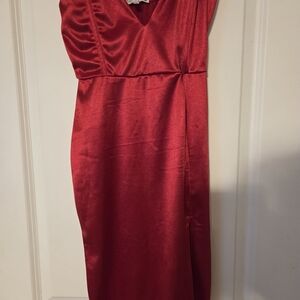 Fashion Nova Radiant Red Midi Dress